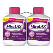 MiraLAX 優しい便秘解消下剤パウダー 34 回分、2 個入り。
