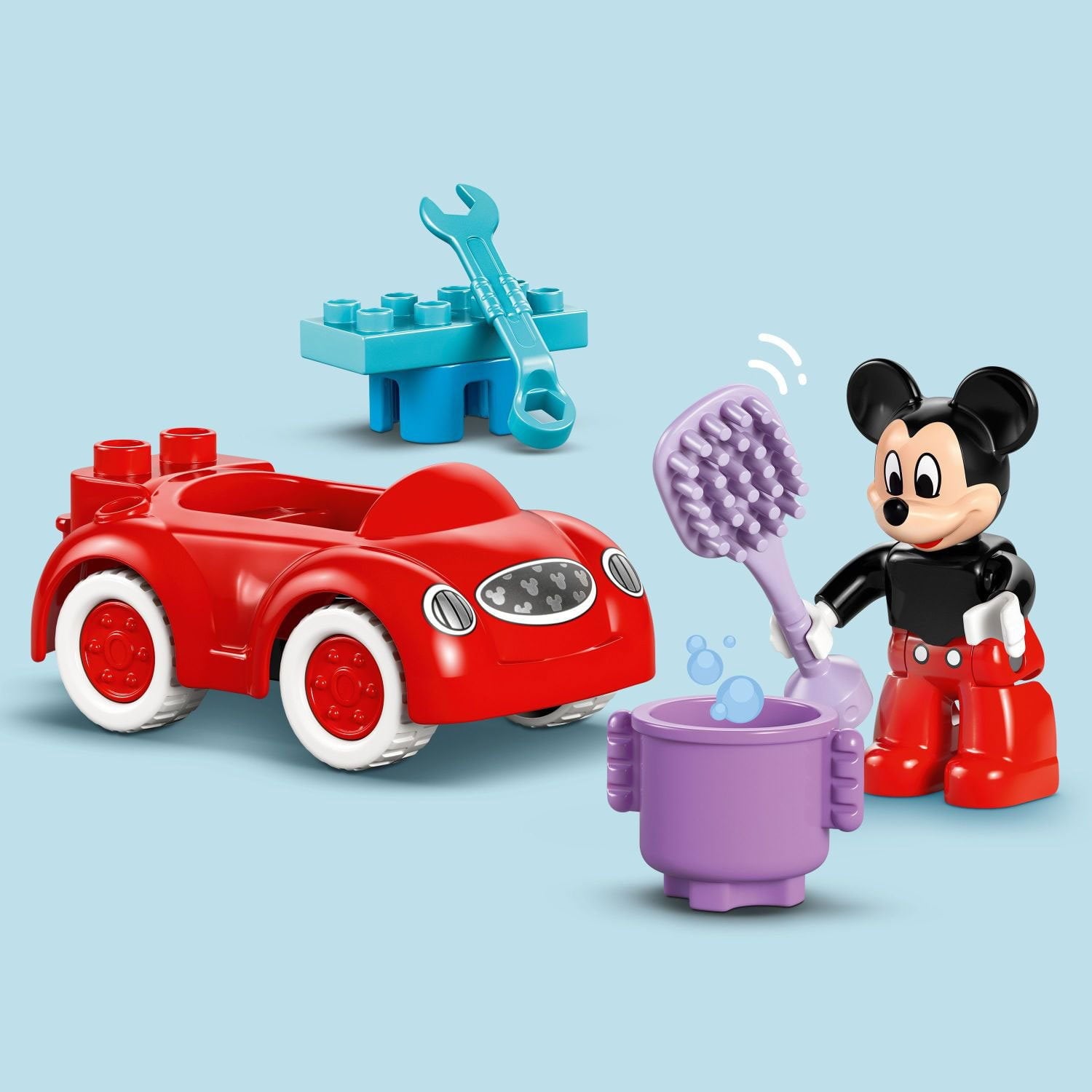 LEGO DUPLO ディズニー ミッキーマウス クラブハウス &amp; カー おもちゃ、27 個。
