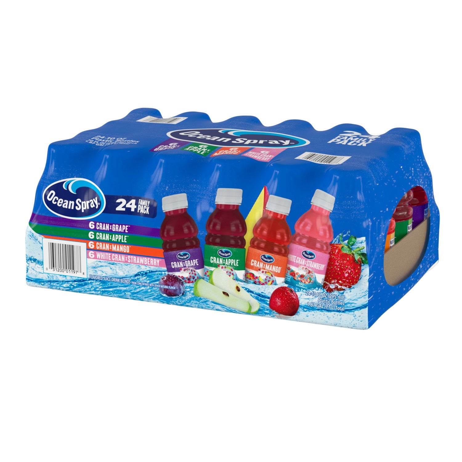 오션스프레이 크랜베리 주스 패밀리팩 10 fl. oz × 24 – 크랜베리 블렌드