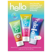 hello Kids フッ素入り歯磨き粉 4.2オンス バラエティ 3個パック