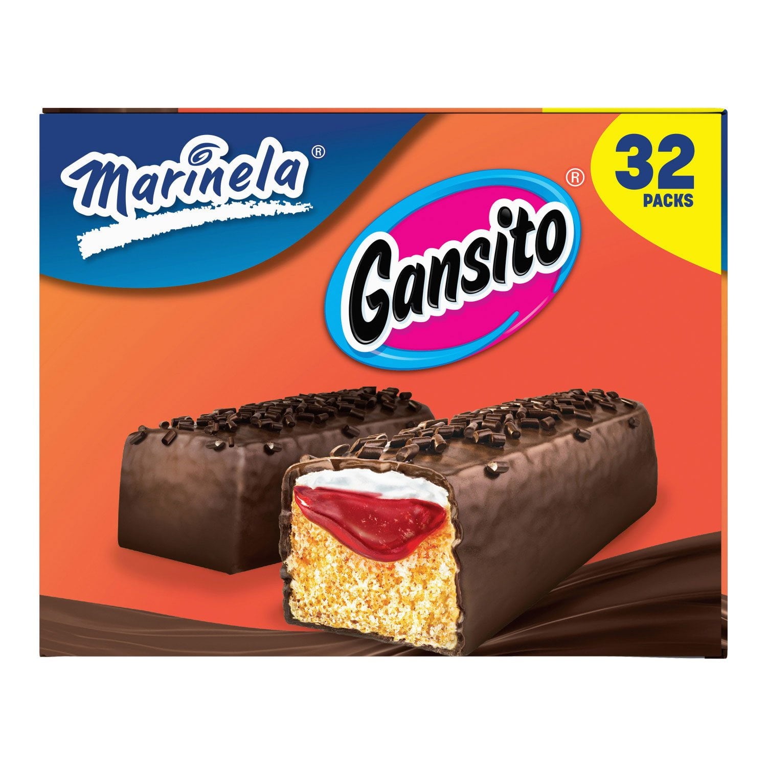マリネラ ガンシト スナック ケーキ、1.76 オンス、32 個入り