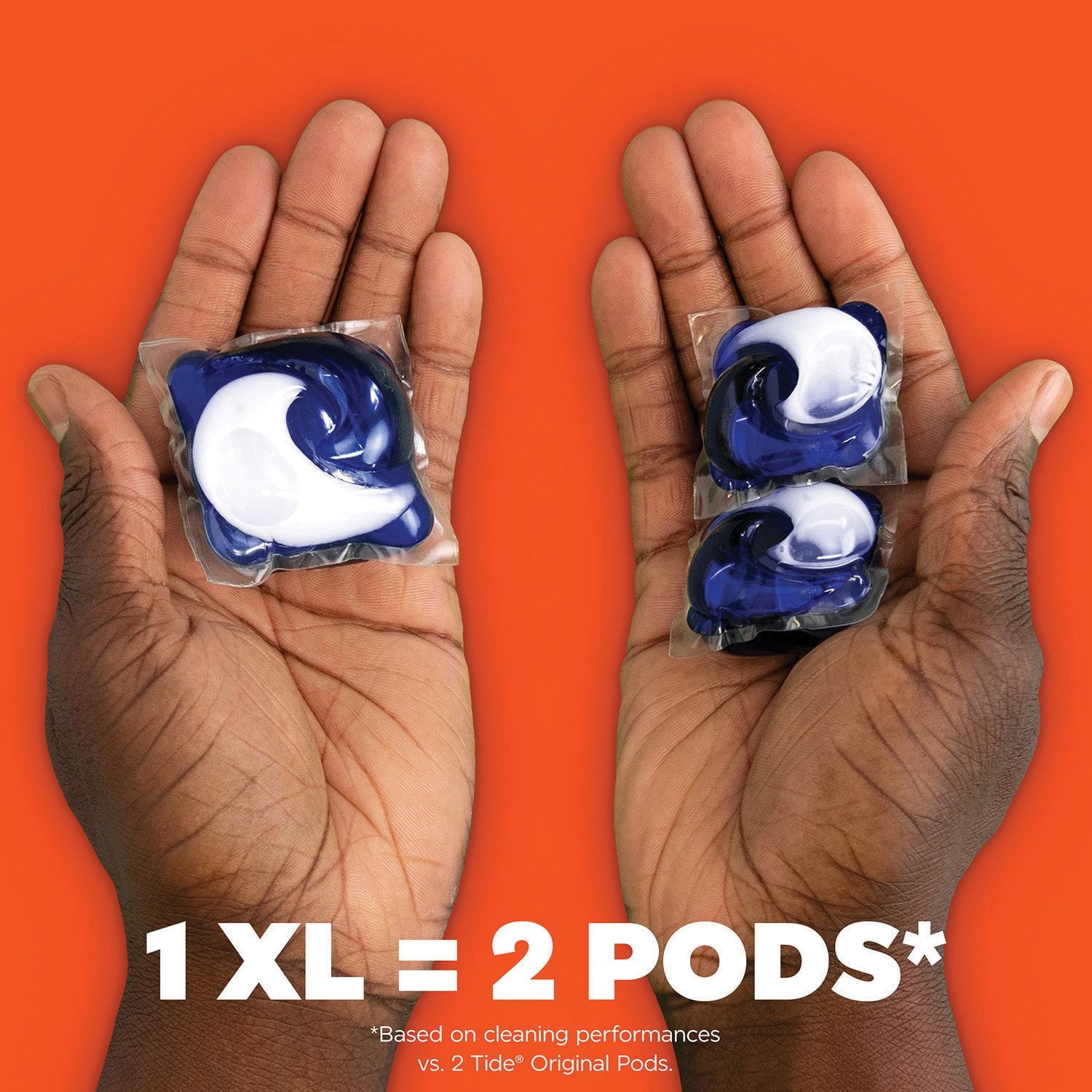 Tide Hygienic Clean Power PODS 洗濯洗剤パック、オリジナル、72 個入り。