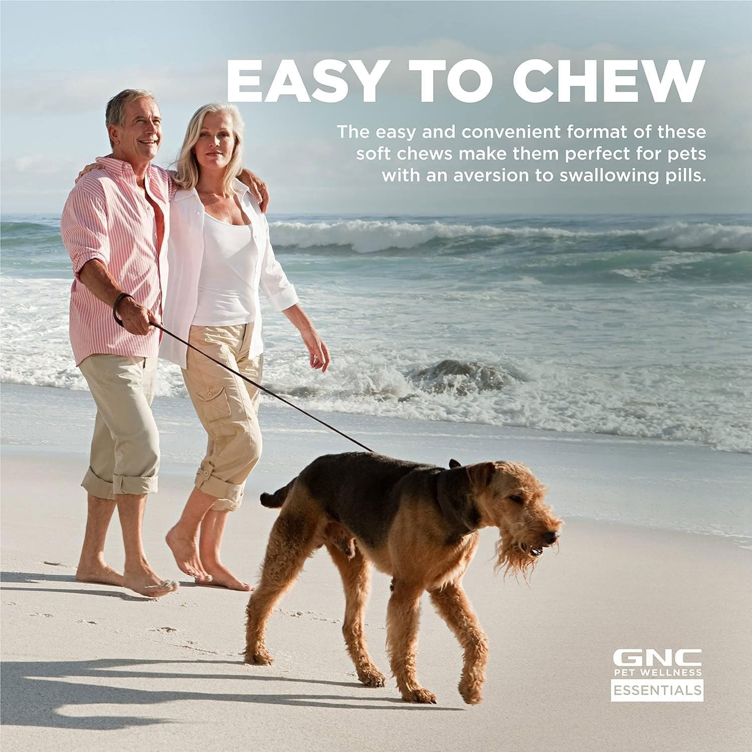 GNC ペット、ベーコン風味、犬用消化ソフトチュー、180 個。