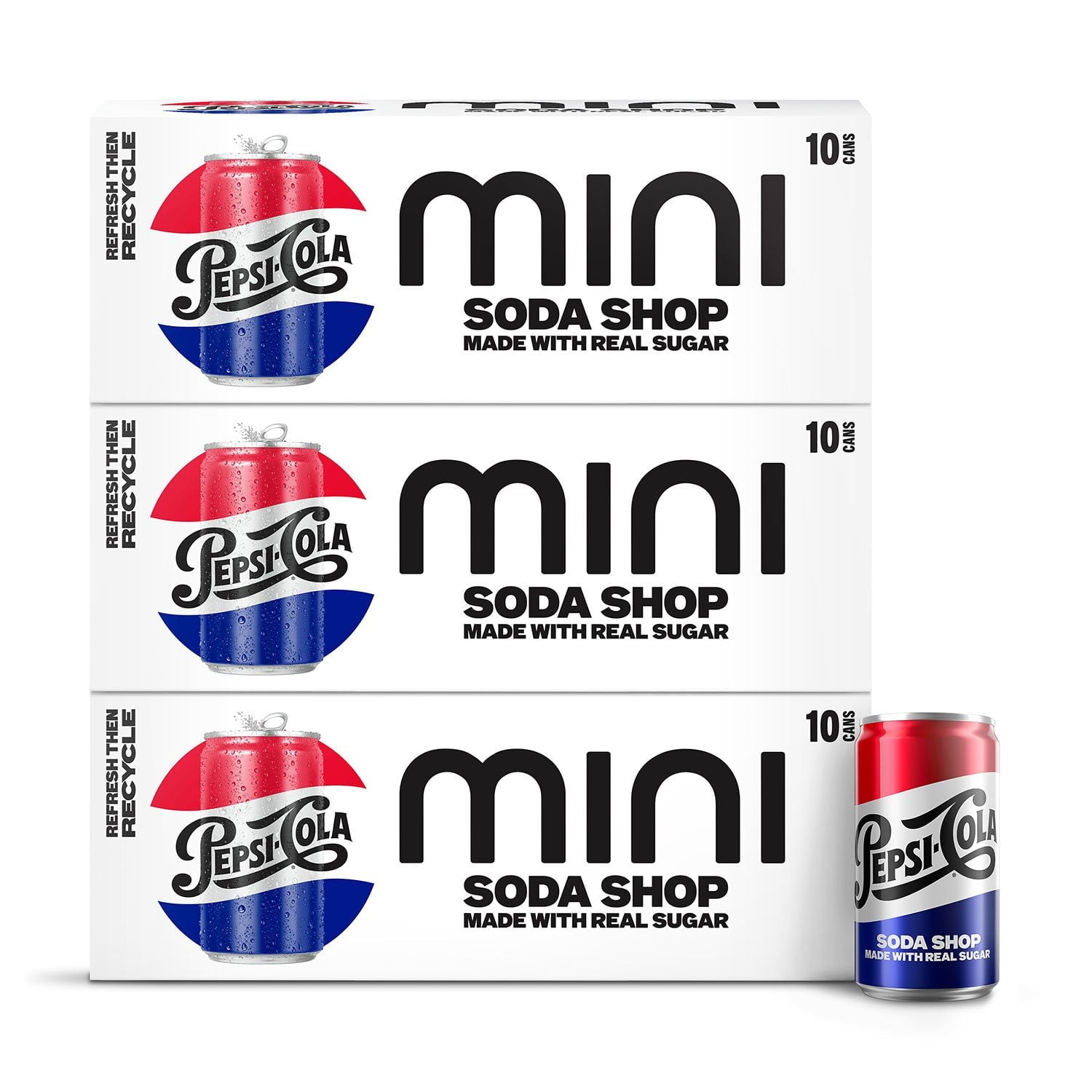펩시 소다샵 리얼 슈거 미니캔, 7.5fl oz, 30팩