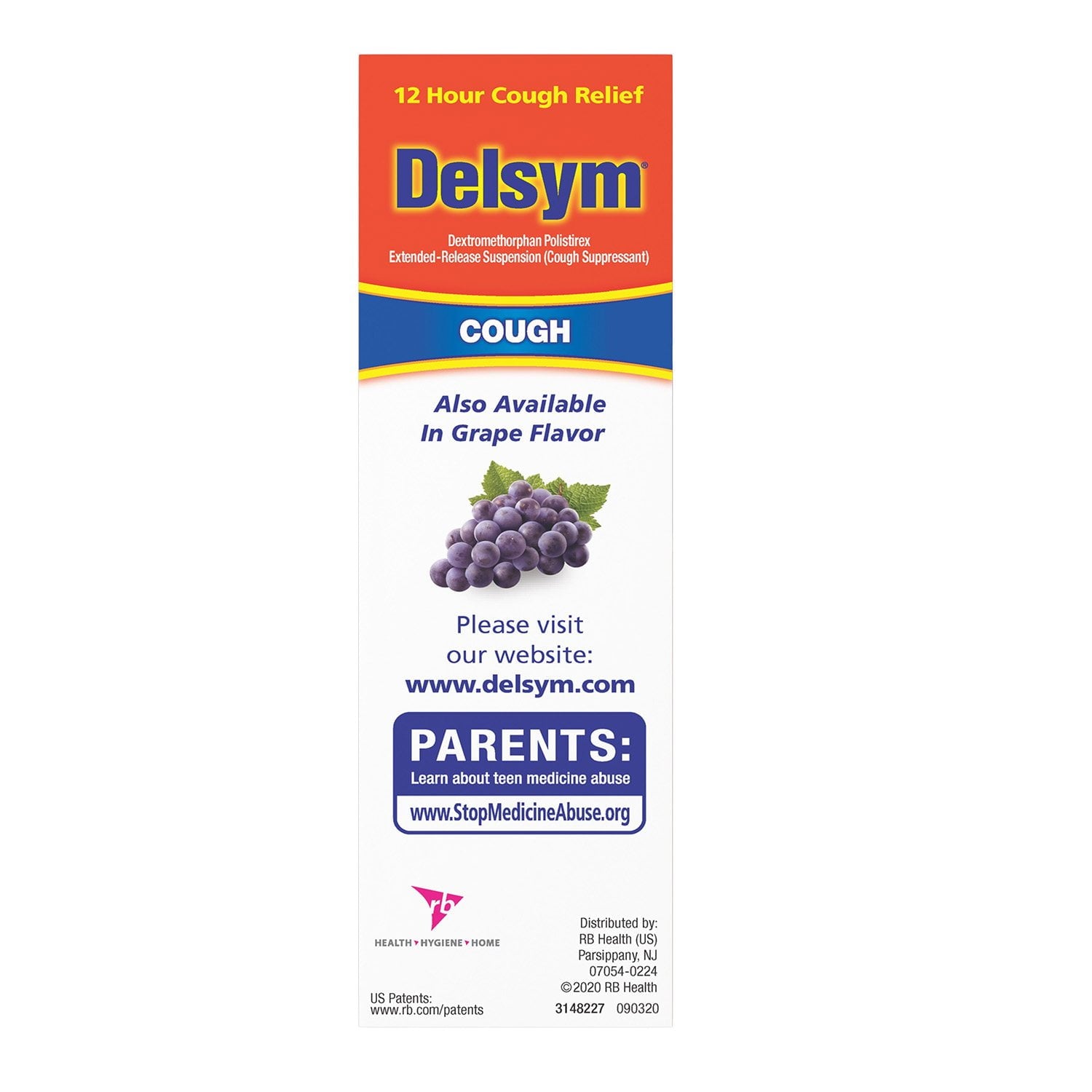 Delsym 12時間咳止め液、オレンジ 2個パック、5液量オンス/パック