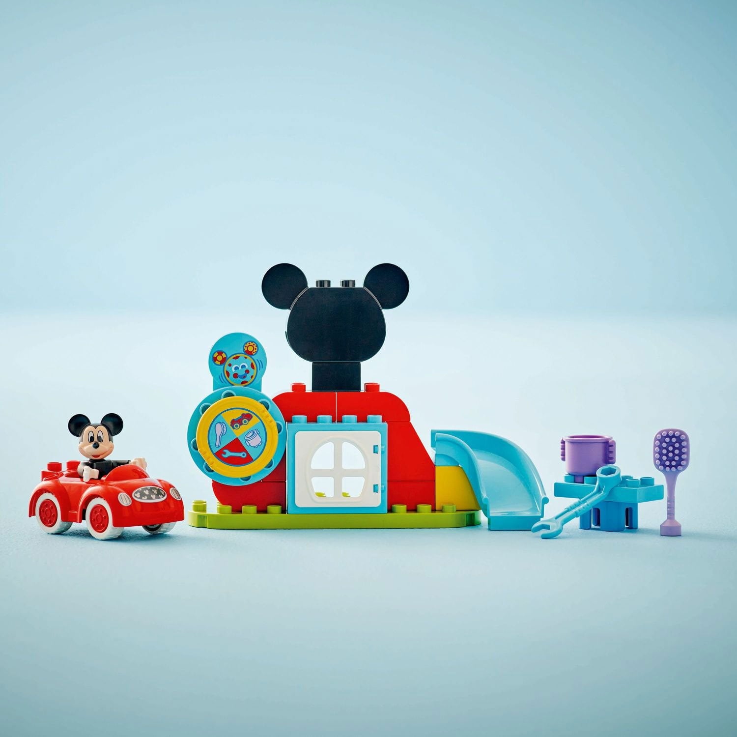 LEGO DUPLO ディズニー ミッキーマウス クラブハウス &amp; カー おもちゃ、27 個。