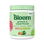 Bloom Nutrition グリーン＆スーパーフードパウダー、ストロベリーキウイ、0.5 ポンド。