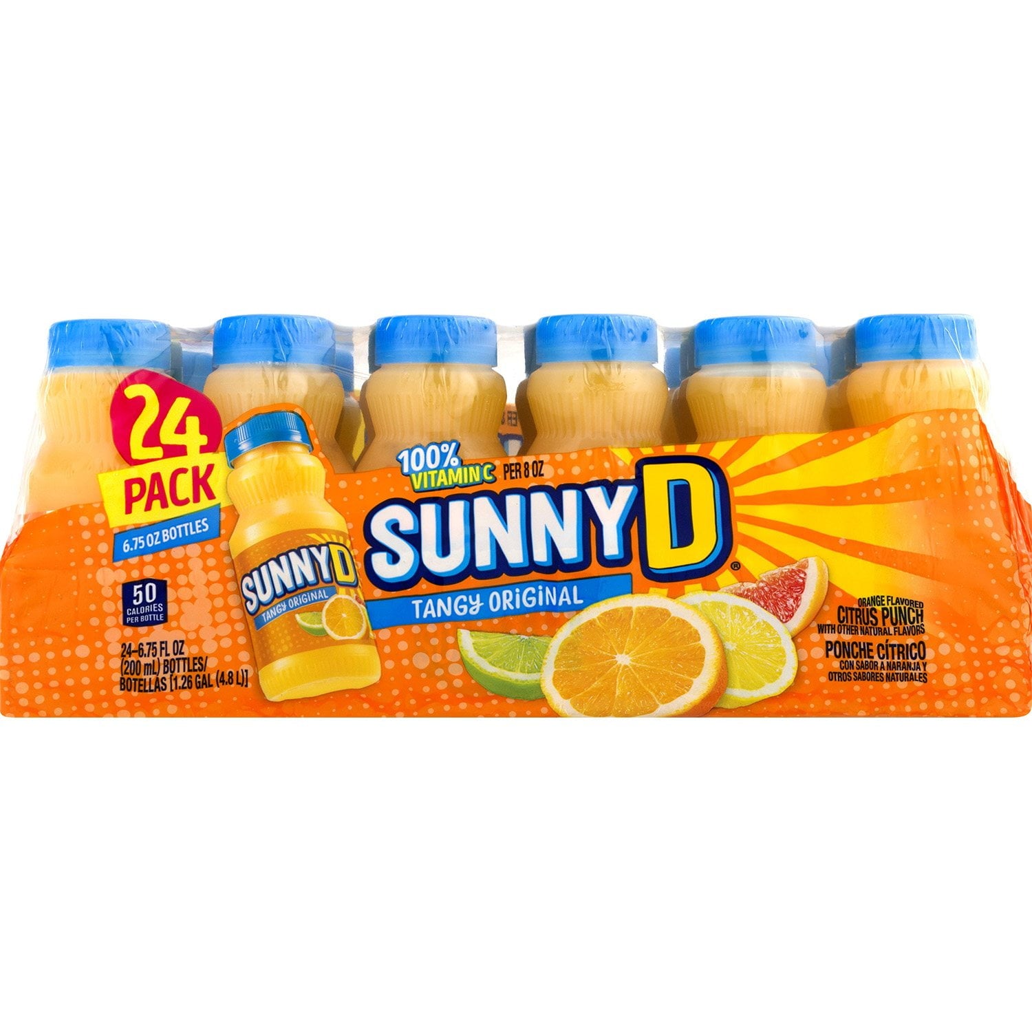 써니디 탱지 오리지널 오렌지 시트러스 펀치 6.75 fl. oz × 24 – 달콤한 오렌지 음료