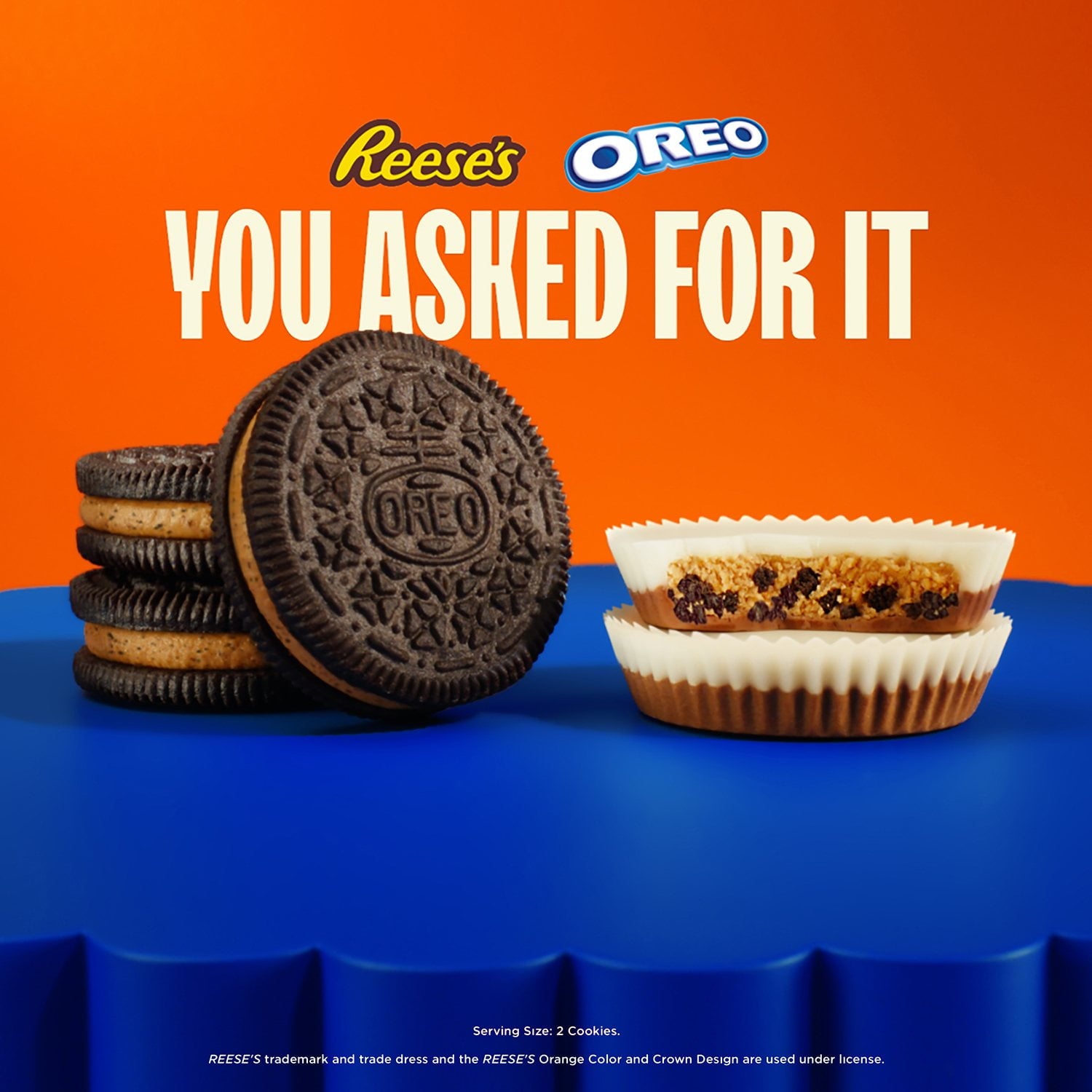 オレオ リース ピーナッツバタークリーム &amp; オレオ ダブルスタッフ クッキー バラエティパック、1.02 オンス、40 個入り。