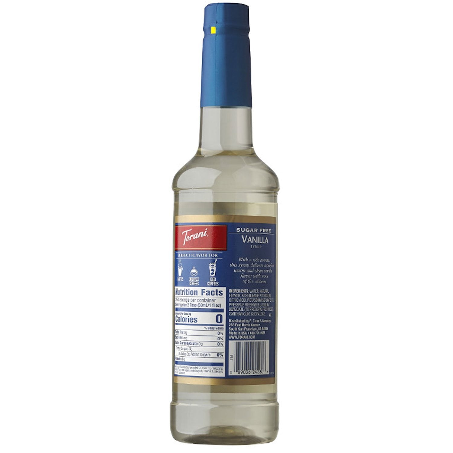 토라니 무설탕 바닐라 시럽 25.4 fl. oz – 깔끔한 바닐라 향