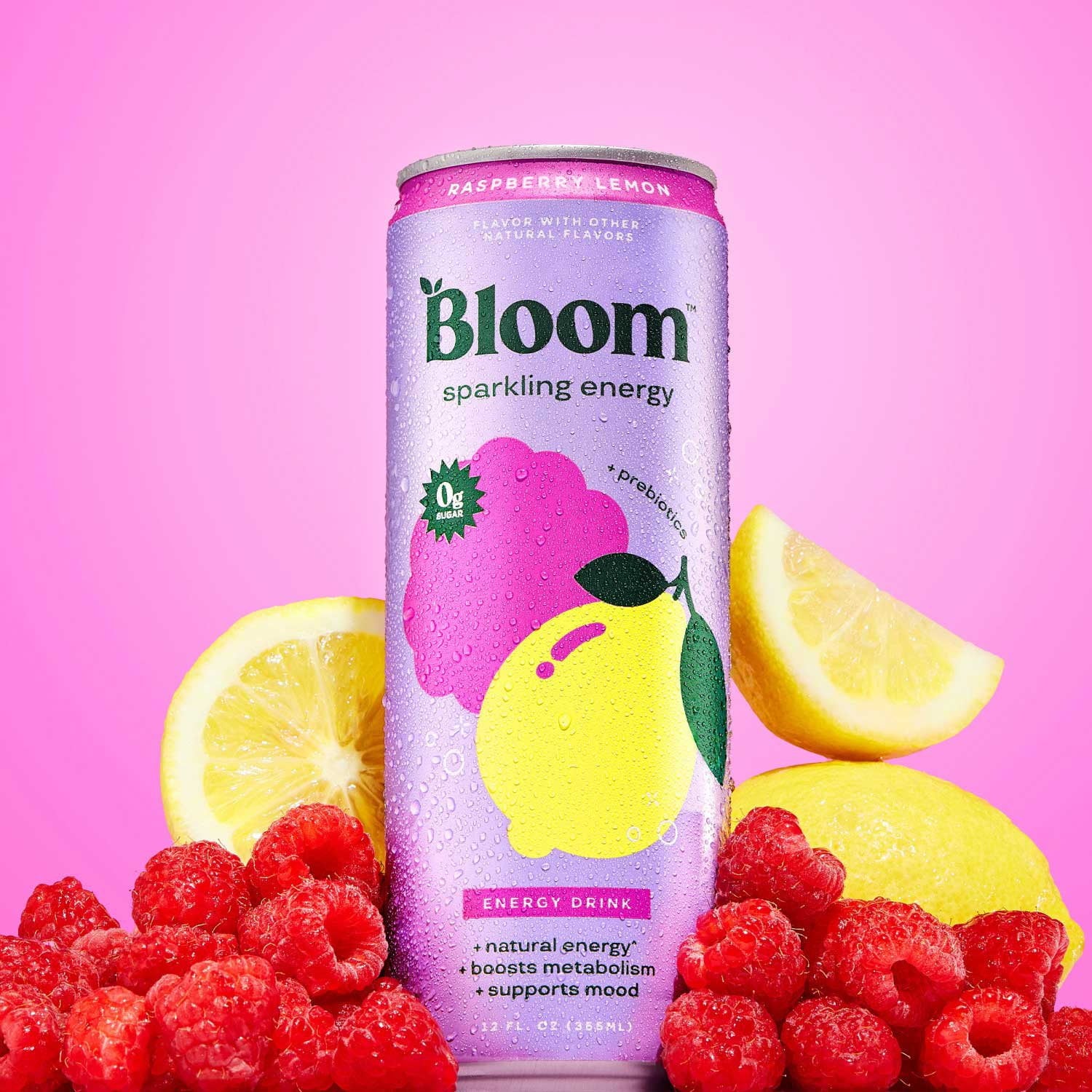 블룸 스파클링 에너지 12 fl. oz × 18 – 식물성 에너지 음료