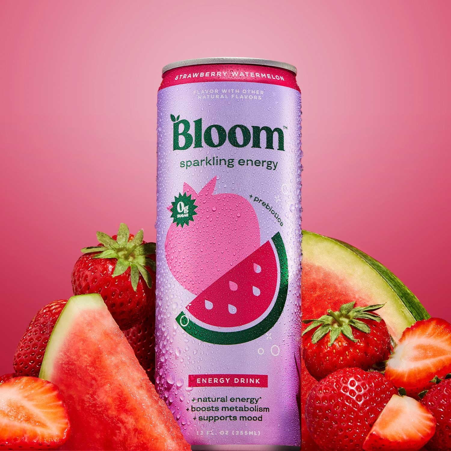 블룸 스파클링 에너지 12 fl. oz × 18 – 식물성 에너지 음료