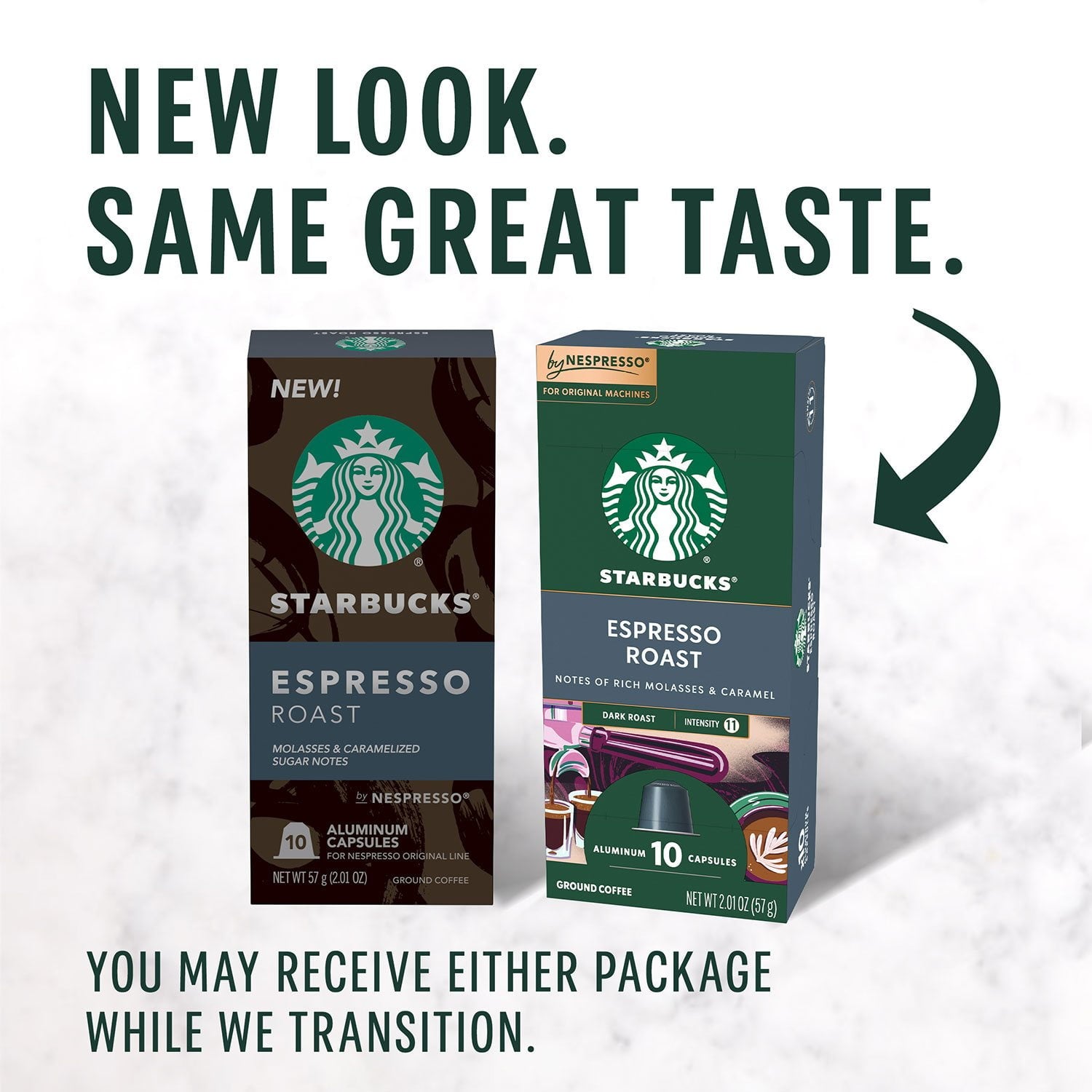 Starbucks by Nespresso エスプレッソ コーヒー ポッド、ダークロースト 60 個入り。