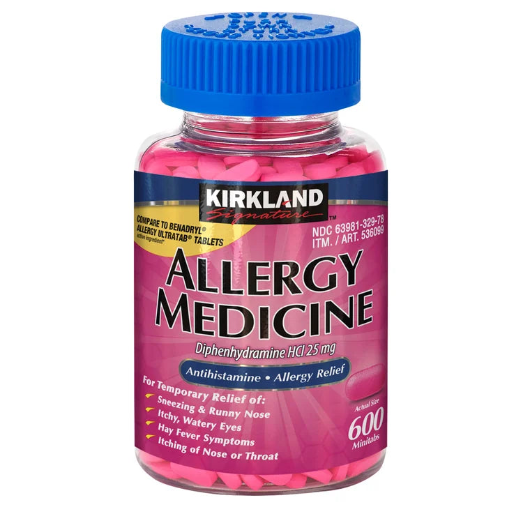 カークランドシグネチャー アレルギー薬 25 mg、600 ミニタブ