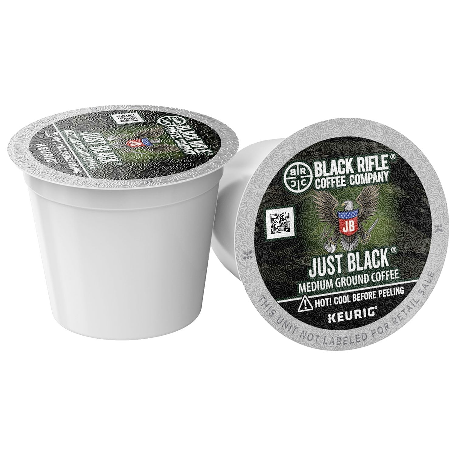 Black Rifle Coffee Company Just Black、ミディアムロースト K-Cup コーヒーポッド、75 個入り。