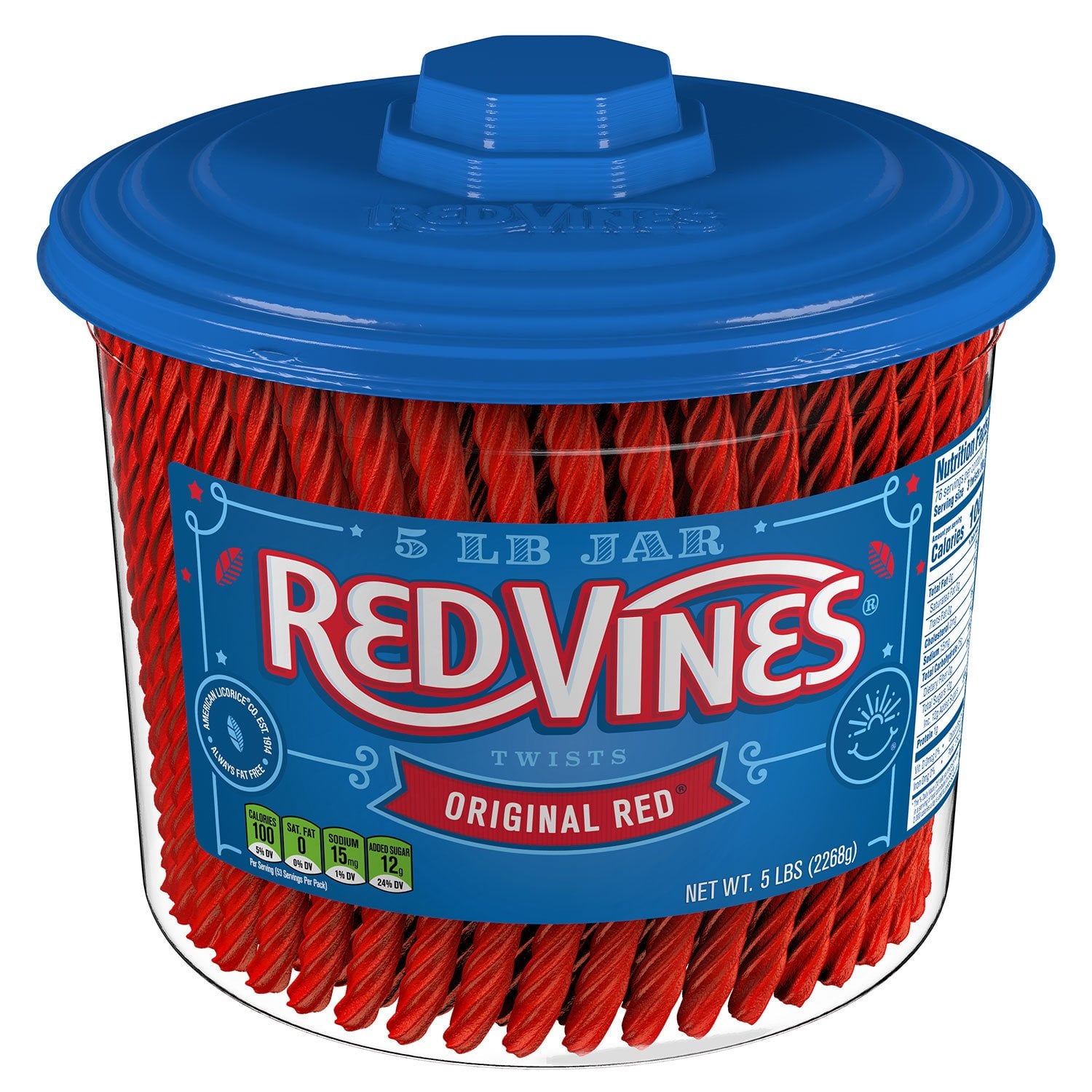 Red Vines オリジナル レッド ツイスト、5 ポンド。