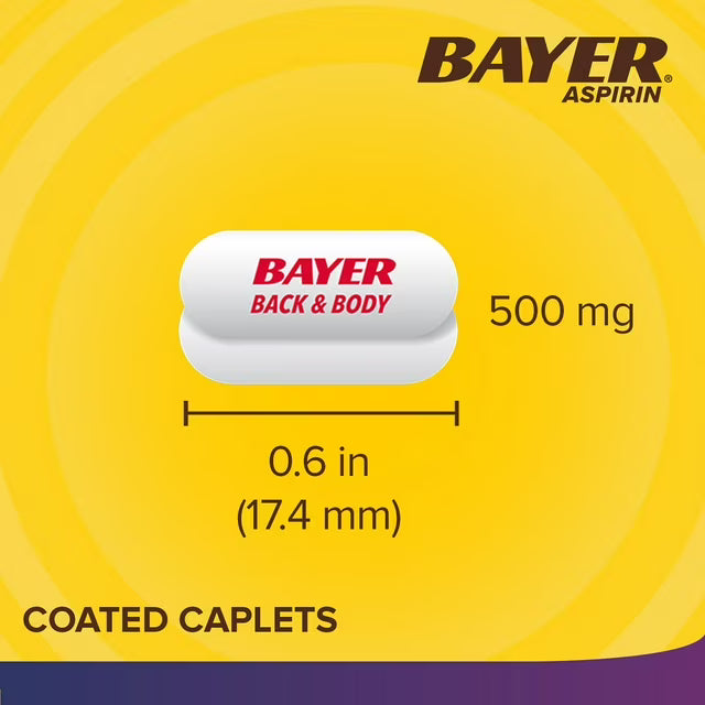 バイエル 背中と体の痛み止めアスピリン（カフェイン入り）500mg カプレット 250錠