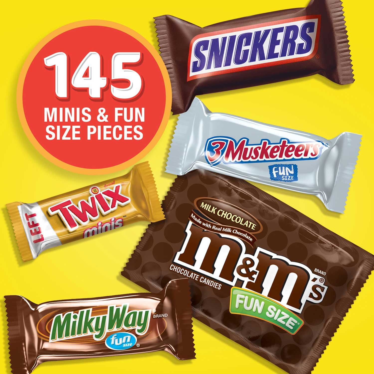 マース ミルクチョコレート バラエティパック キャンディ 145 個。
