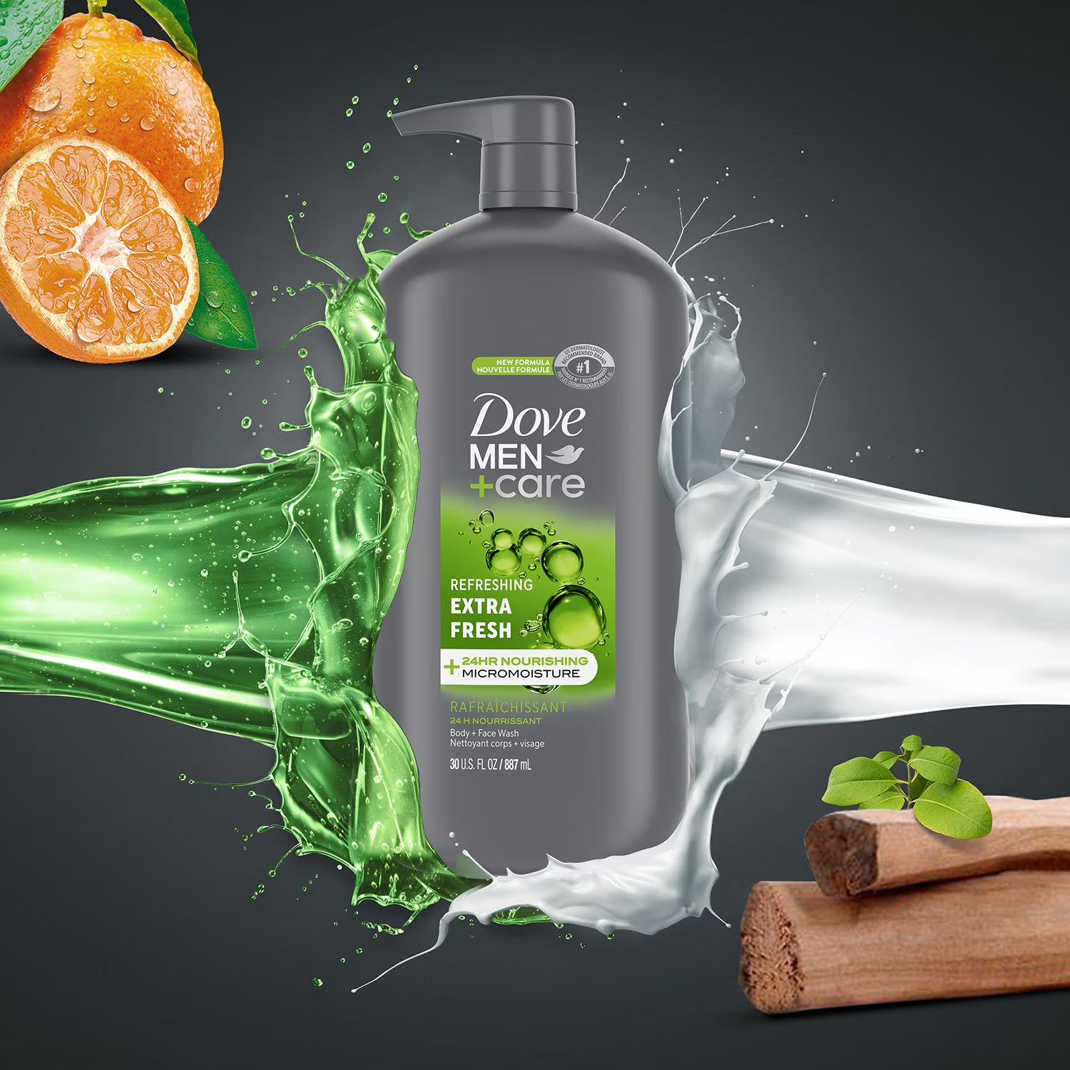 도브 맨케어 엑스트라 프레시 바디워시 30 fl. oz., 2 pk. – 상쾌한 향과 깔끔한 세정감이 특징인 남성용 데일리 바디워시
