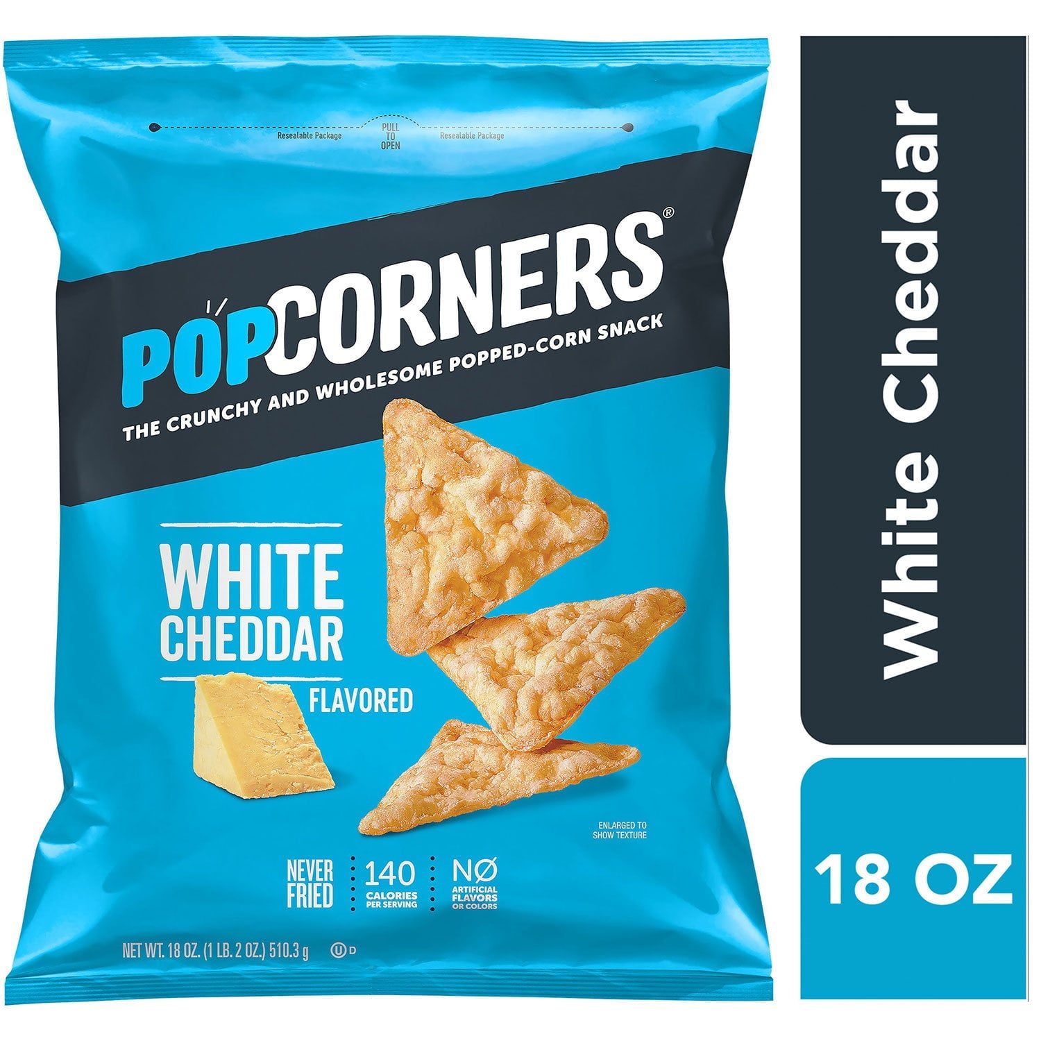 PopCorners ホワイトチェダーポップコーンスナック、18 オンス。