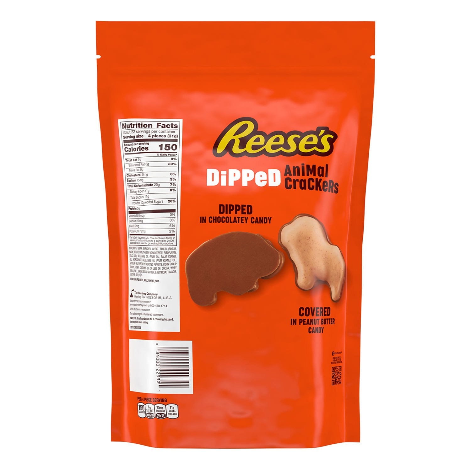 REESE'S チョコレートピーナッツバターディップ、アニマルクラッカー、24 オンス。