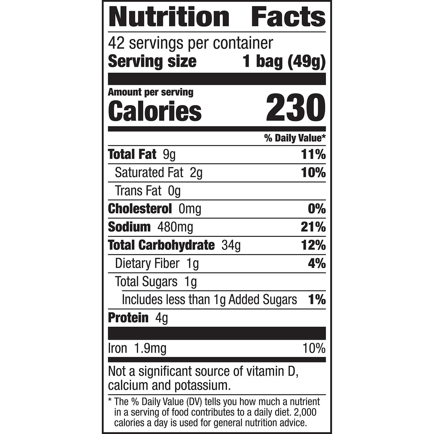 Gardetto's オリジナルレシピ スナックミックス、1.75 オンス、42 個入り。
