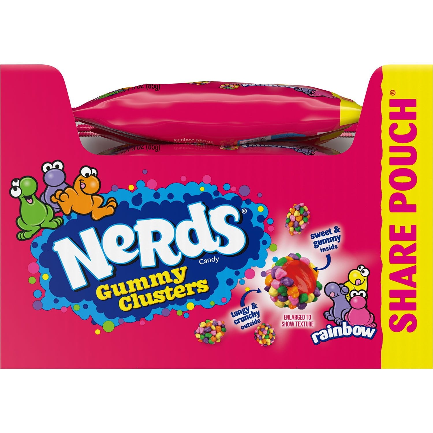 Nerds グミ クラスター キャンディー、シェアサイズ、3 オンス、12 個入り。