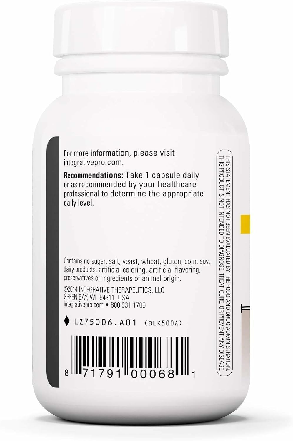인테그레이티브 테라퓨틱스 DHEA-5 5mg 60캡슐 – 저함량 데일리 DHEA · 건강한 에이징 관리