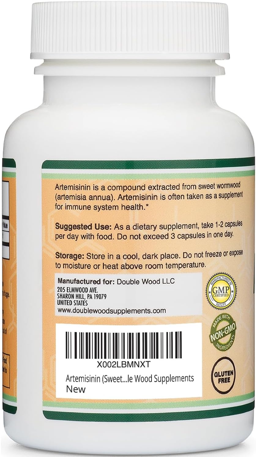 ダブルウッドアルテミシニン（スイートワームウッド）200mg、120カプセル