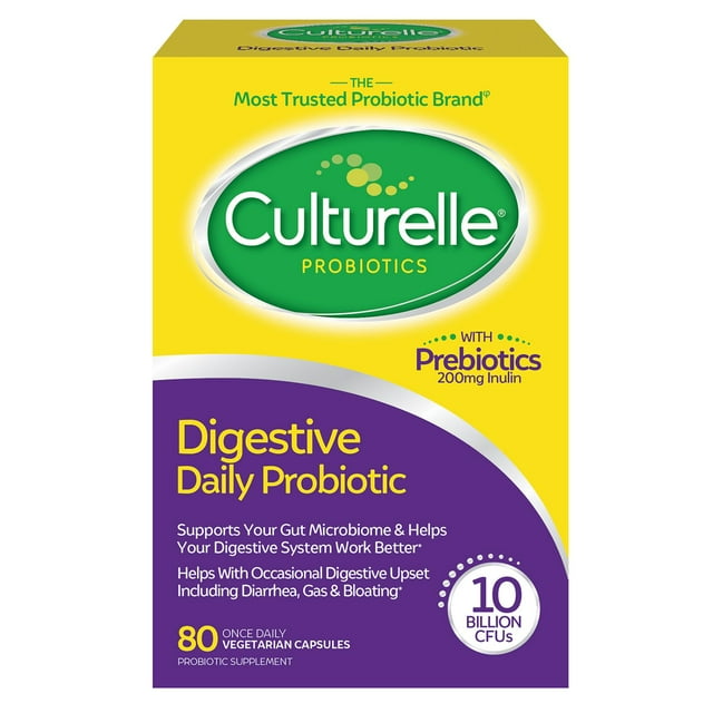 Culturelle 消化促進デイリープロバイオティクスカプセル、80 個入り。