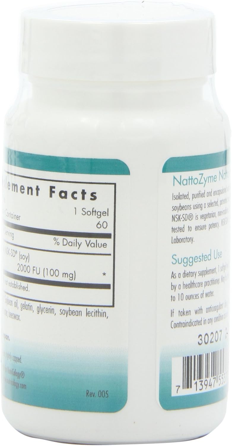 뉴트리콜로지 나토자임 낫토키나제 100mg 2000FU 60소프트젤 – 혈액순환·혈류 건강 관리 | NutriCology NattoZyme