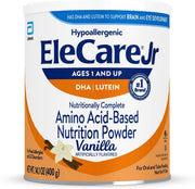 EleCare Jr バニラ、DHA＆ルテイン配合アミノ酸ベース栄養パウダー、1歳以上のお子様に最適な栄養バランス、14.1オンス缶