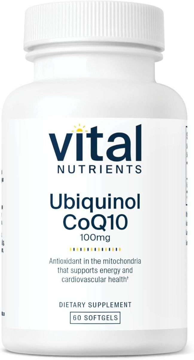 바이탈 뉴트리언스 유비퀴놀 CoQ10 100mg – 60캡슐 – 활성형 CoQ10으로 심장·세포 에너지 보조