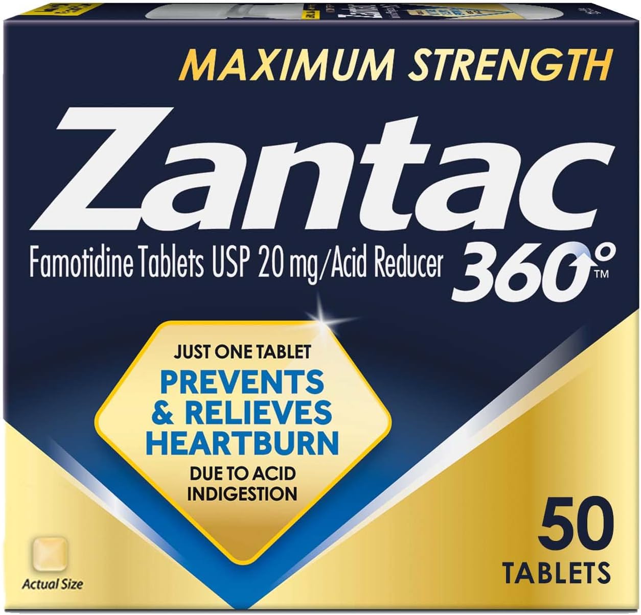 잔탁 360 맥시멈 스트렝스 파모티딘 20mg 50정 – 속쓰림·산성 소화불량 예방 및 완화 위산억제제