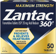 잔탁 360 맥시멈 스트렝스 파모티딘 20mg 50정 – 속쓰림·산성 소화불량 예방 및 완화 위산억제제