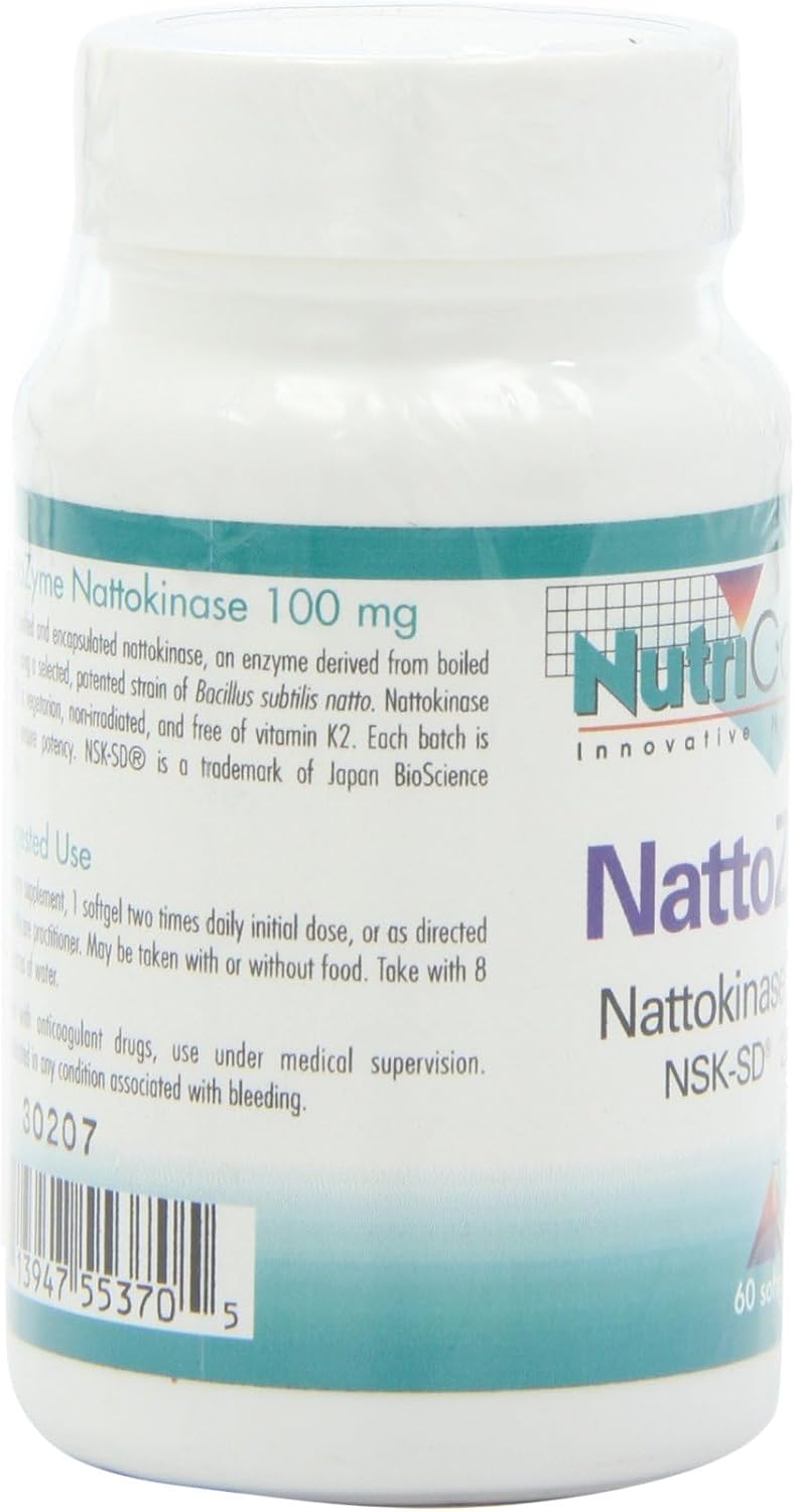 뉴트리콜로지 나토자임 낫토키나제 100mg 2000FU 60소프트젤 – 혈액순환·혈류 건강 관리 | NutriCology NattoZyme