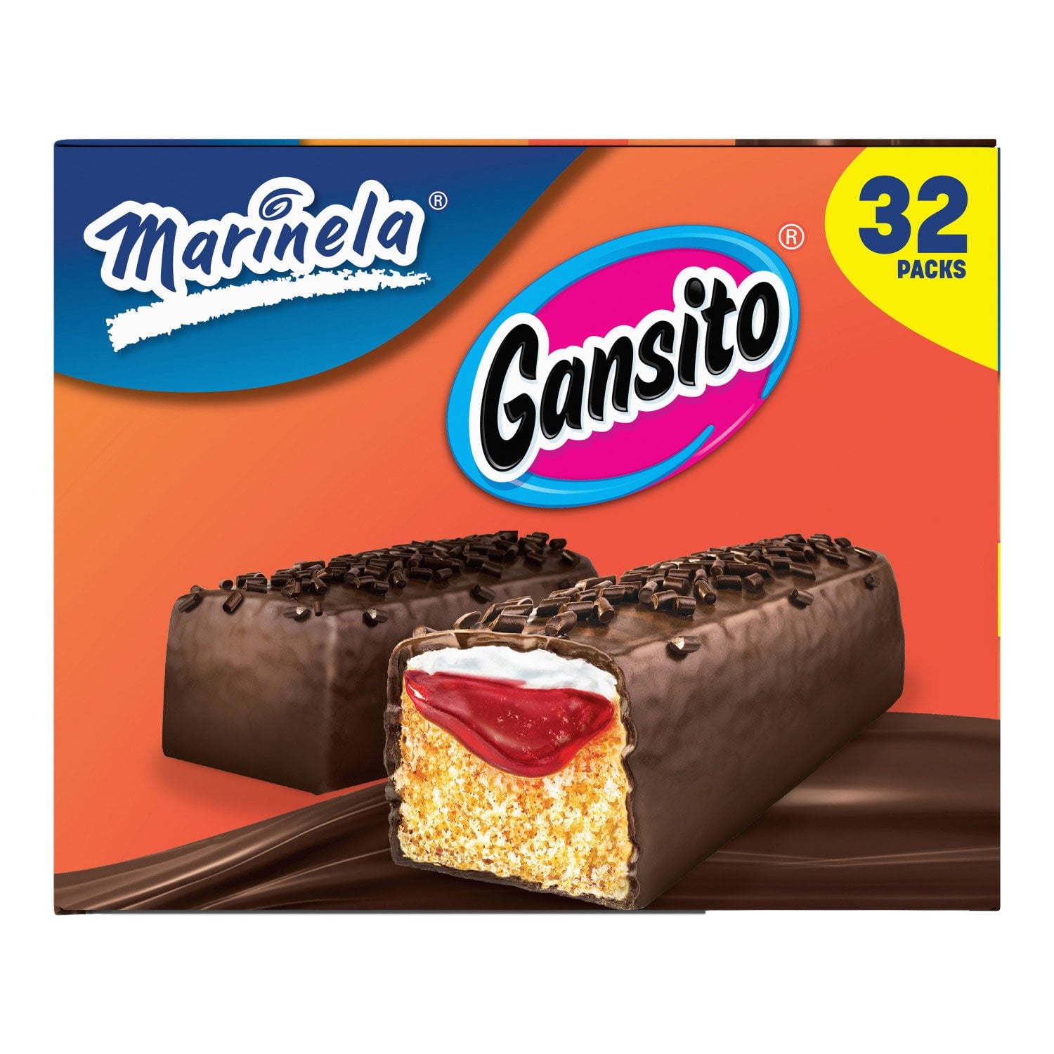 マリネラ ガンシト スナック ケーキ、1.76 オンス、32 個入り