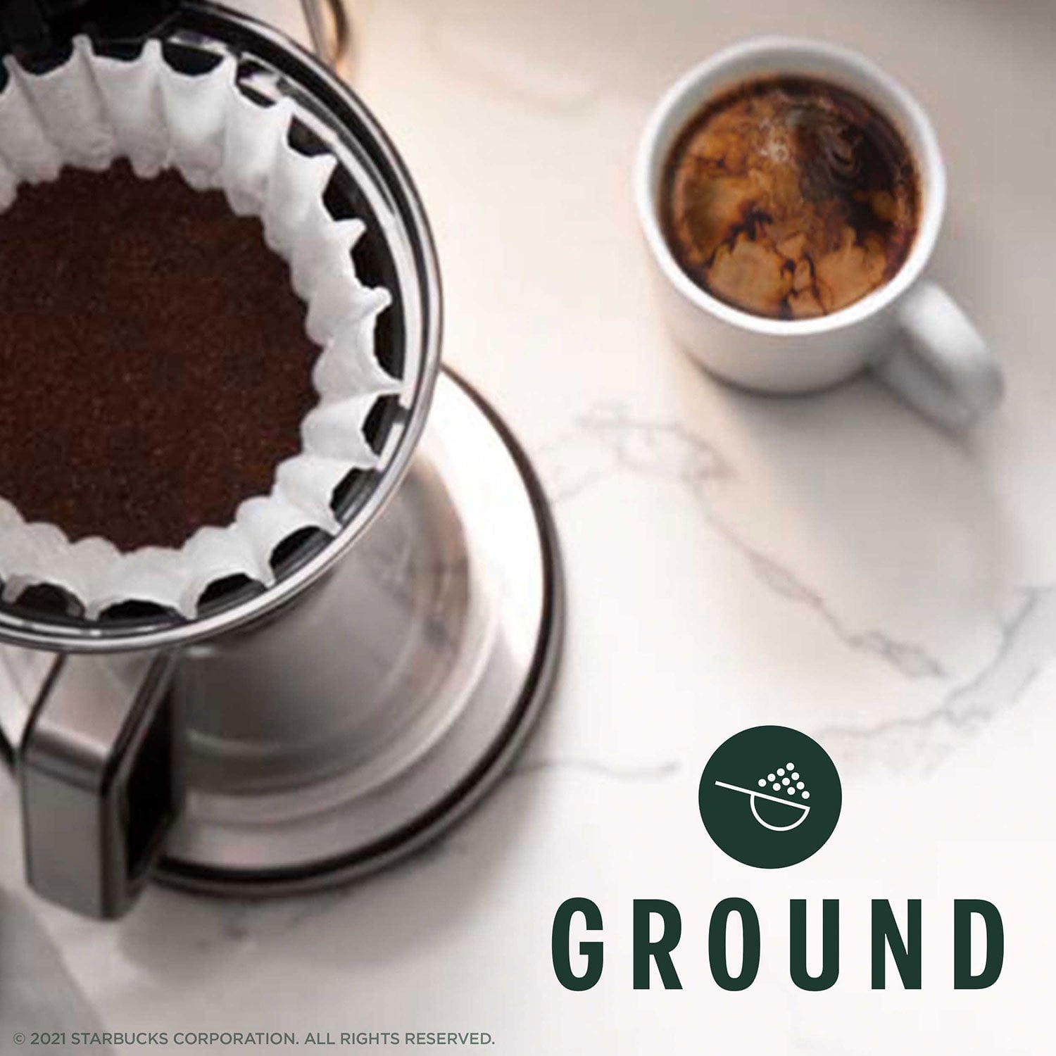 スターバックス カフェ ベローナ グラウンドコーヒー、ダークロースト、40 オンス。