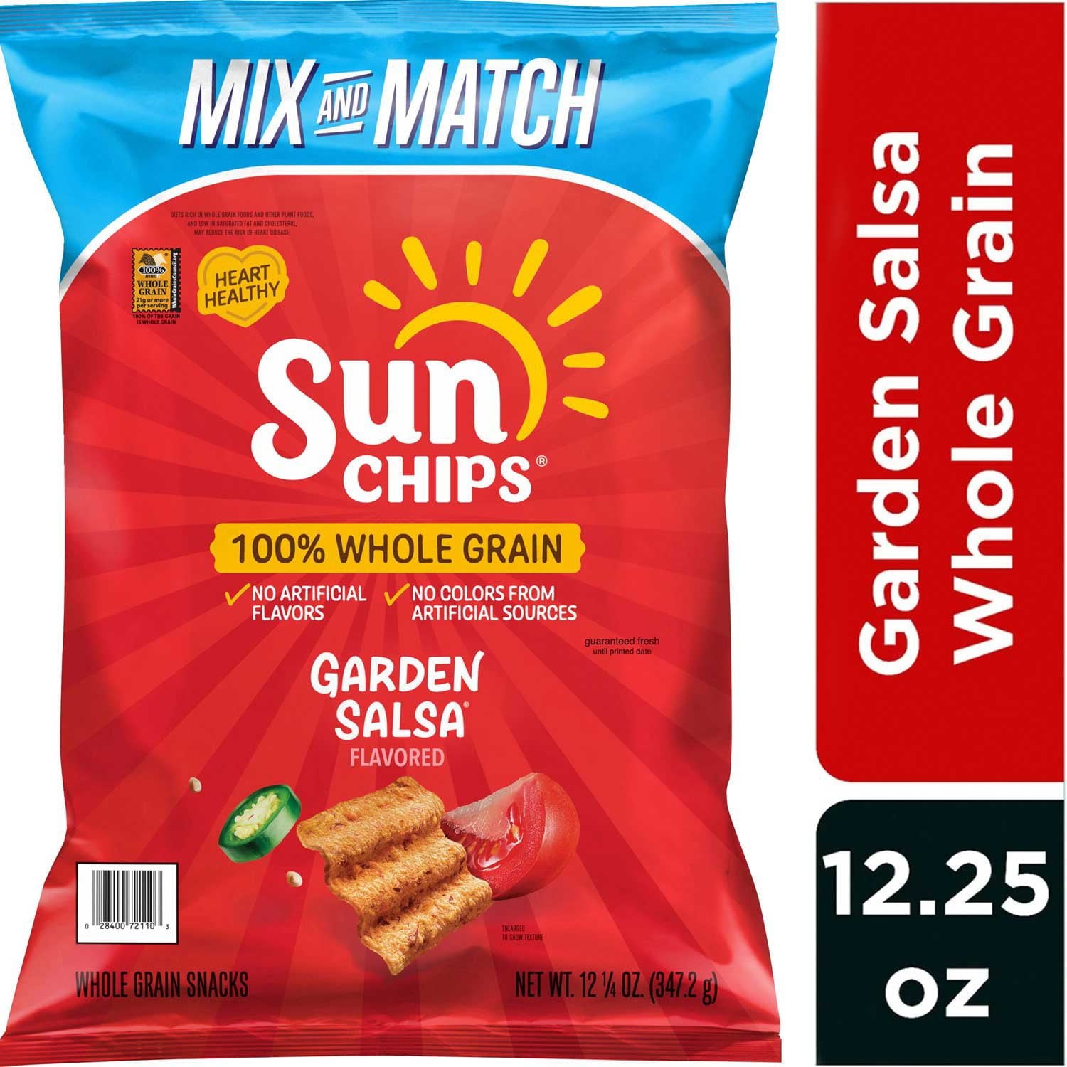SunChips Garden サルサ 全粒粉スナック、12.25 オンス