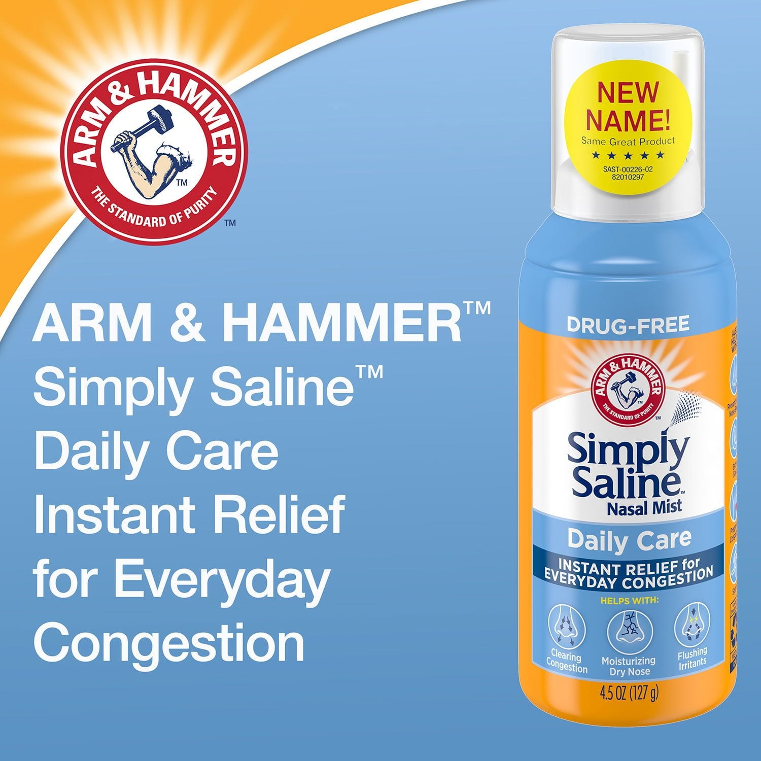 Arm &amp; Hammer Simply Saline Nasal Relief、4.5 オンス、3 パック