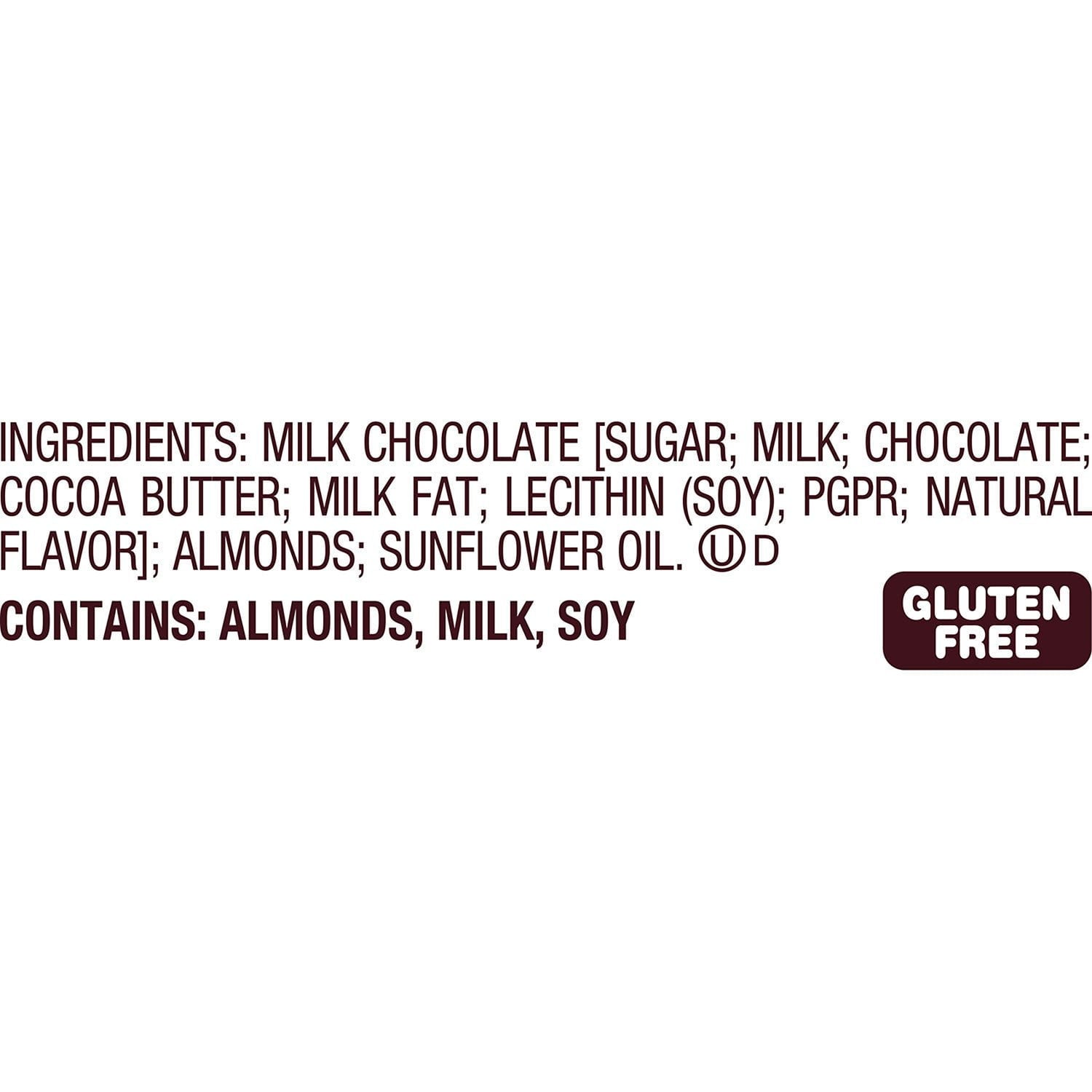 HERSHEY'S ミルクチョコレート アーモンド入りキャンディーバー、フルサイズ、1.45 オンス、36 個入り。