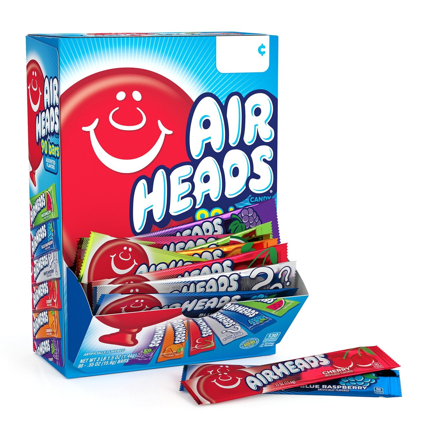 AirHeads バラエティパック、0.55 オンス、90 個入り。