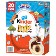 キンダージョイ エブリデイ ホワイトチョコレート サプライズエッグ、0.7 オンス、20 個入り。