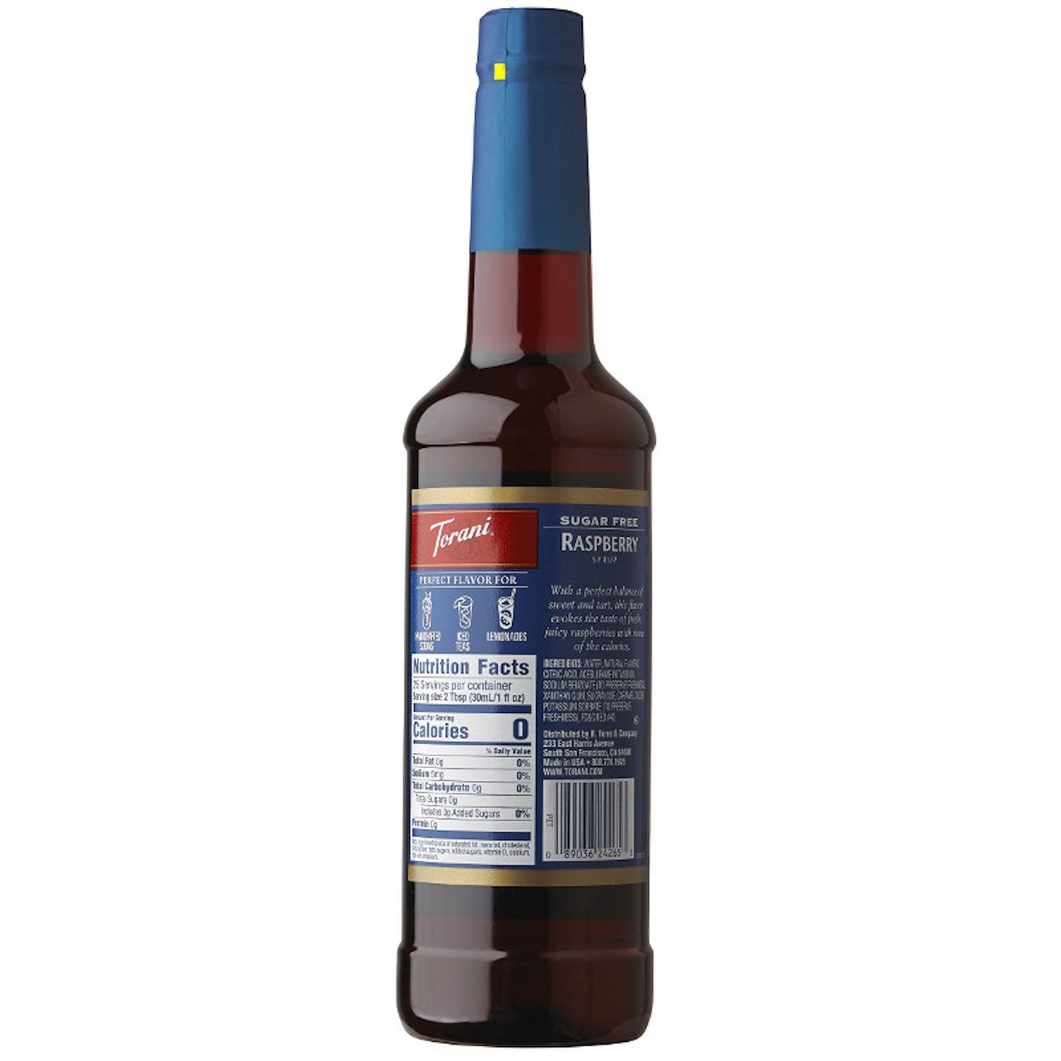토라니 무설탕 라즈베리 시럽 25.4 fl. oz – 상큼한 베리 향 무설탕