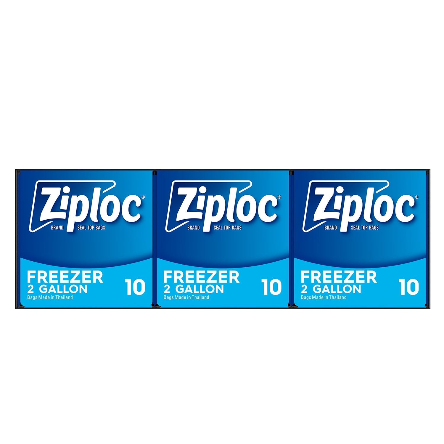 Ziploc Grip n' Seal 2ガロン冷凍用バッグ、30個入り。
