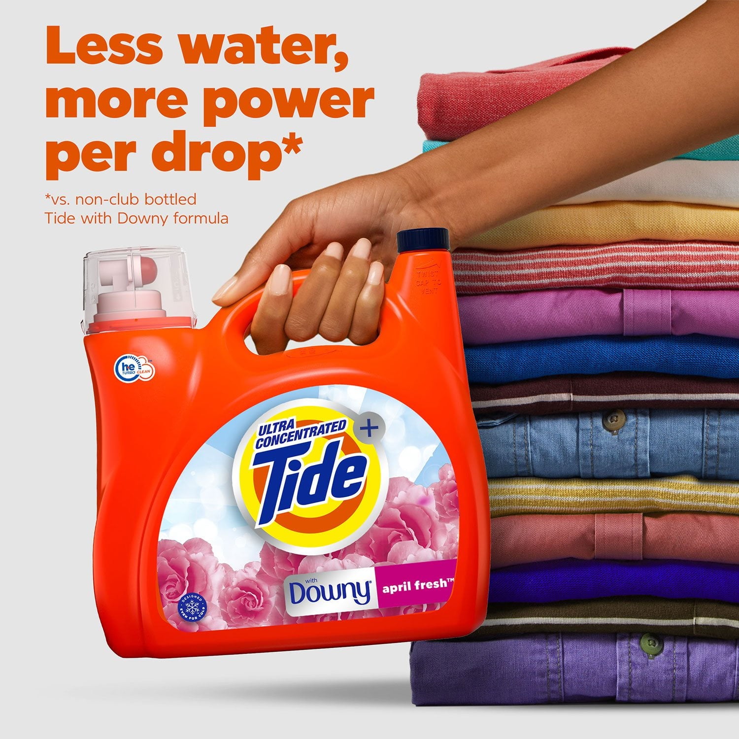 Tide + Downy 液体洗濯洗剤、April Fresh、111 回分、141 液量オンス。