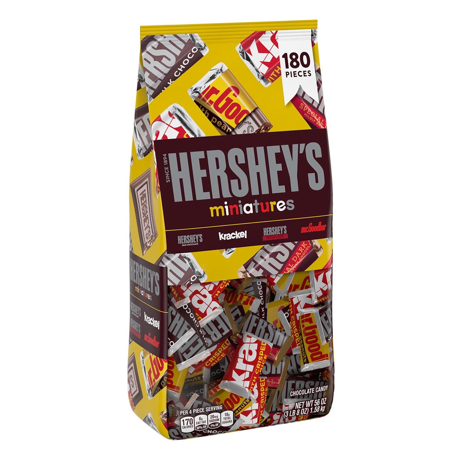 HERSHEY'S ミニチュア バラエティパック チョコレートキャンディ 180 個。
