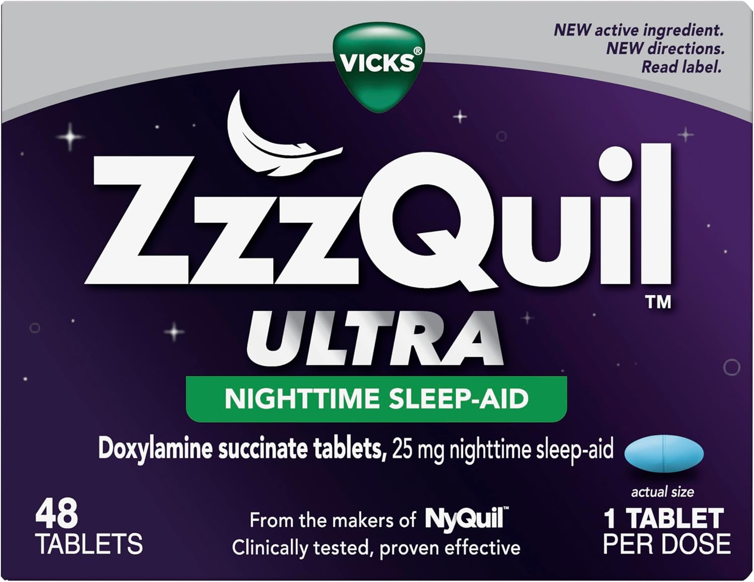 지퀼 울트라 ZzzQuil Ultra 나이트타임 수면유도제 48정 – 독실아민 숙시네이트 25mg