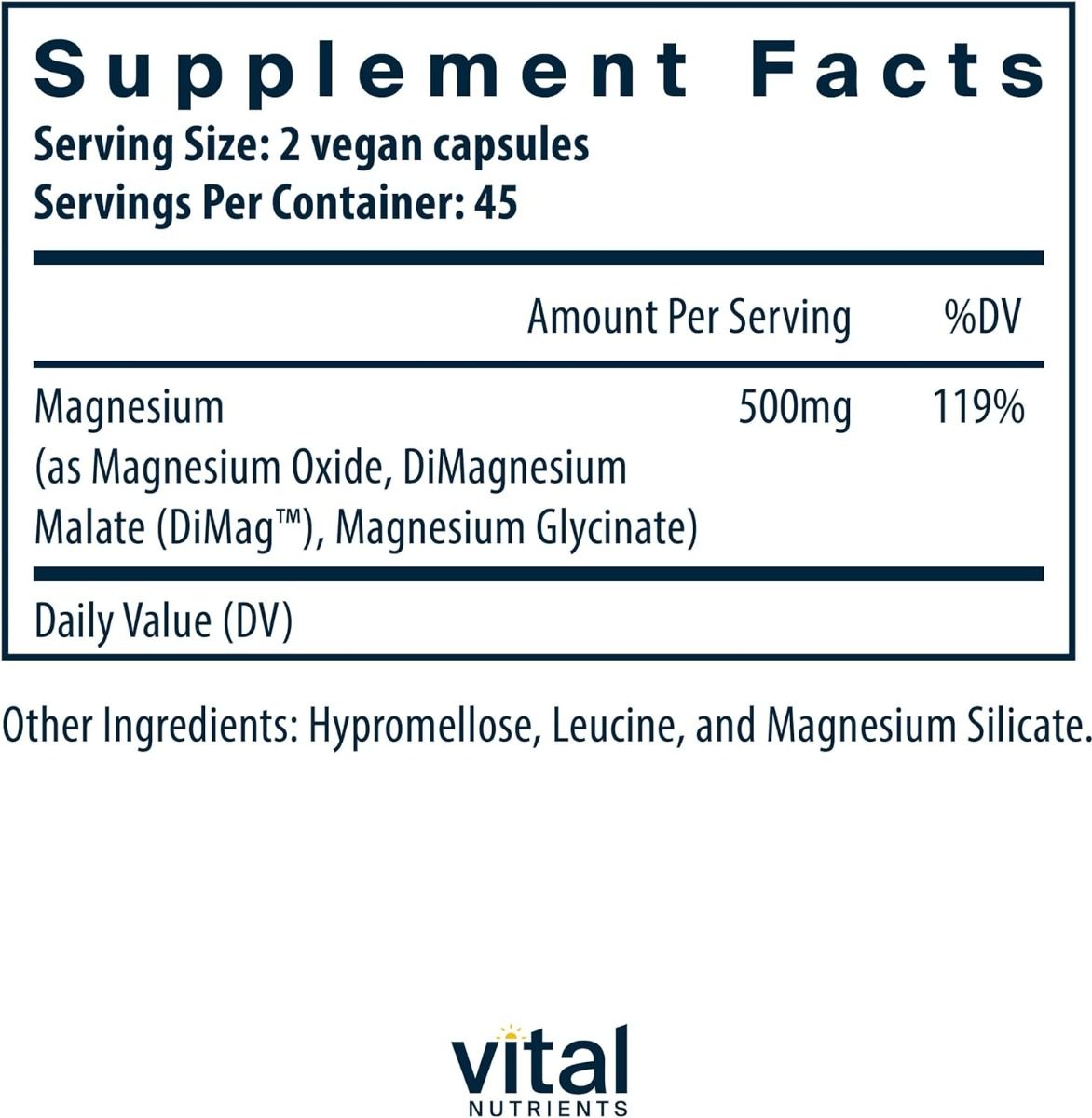바이탈 뉴트리언스 트리플 마그네슘 250mg – 90캡슐 – 근육 경련이나 긴장이 잦고 수면·신경 예민함이 느껴지는 경우 선택되며, 서로 다른 마그네슘 형태를 배합한 포뮬러