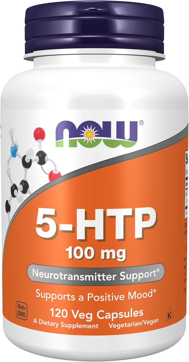 나우푸드 5-HTP 100mg – 120 베지캡슐 – 그리포니아 씨앗 유래 5-HTP로 편안한 휴식과 기분 균형 관리를 고려한 캡슐 제품